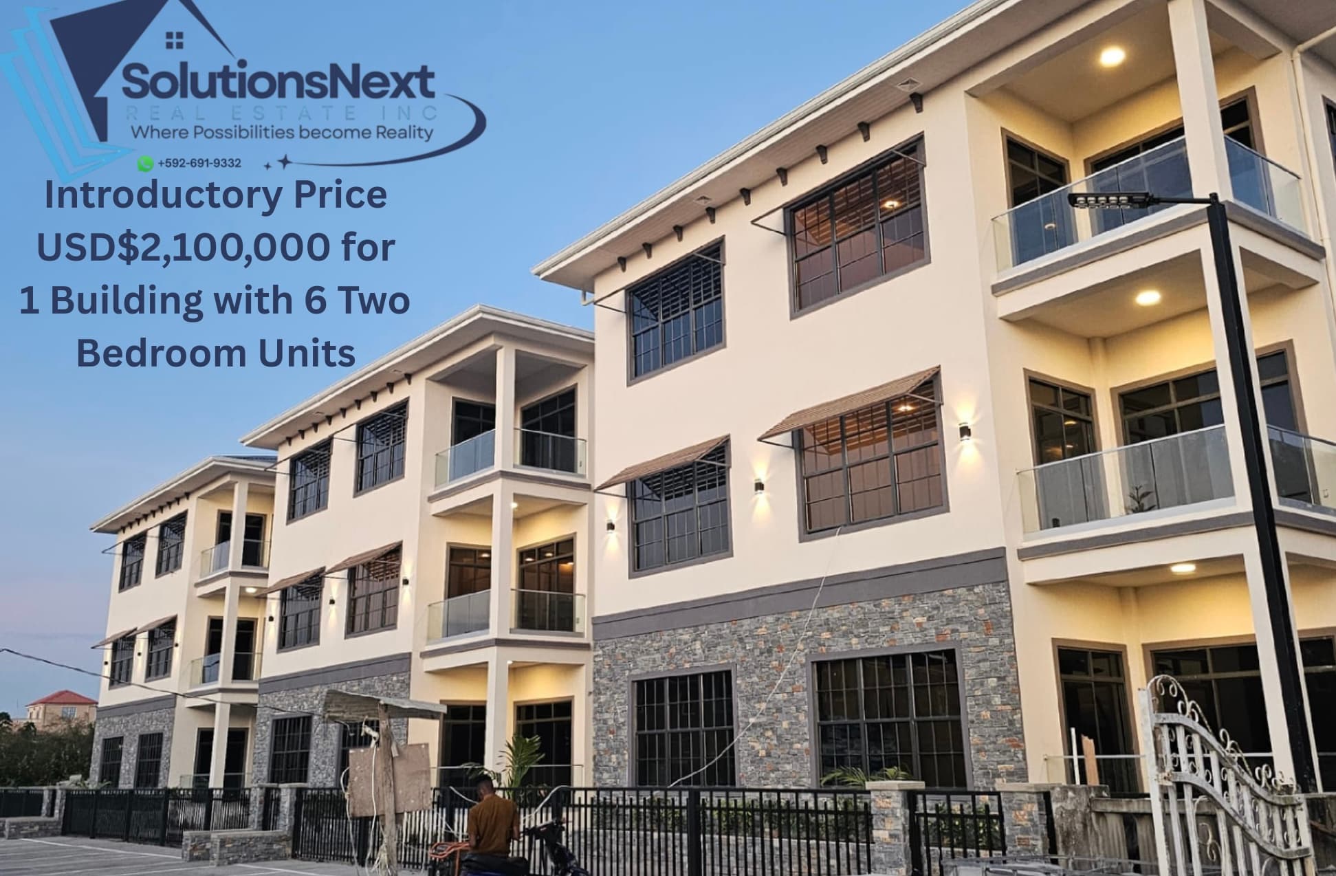 Green Acres Apartment Buildings – Two Modern 3-Storey Buildings on the East Bank of Demerara